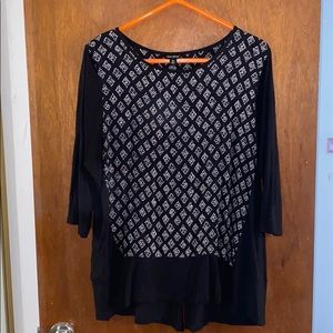 Luck Brand 3/4 sleeve blouse